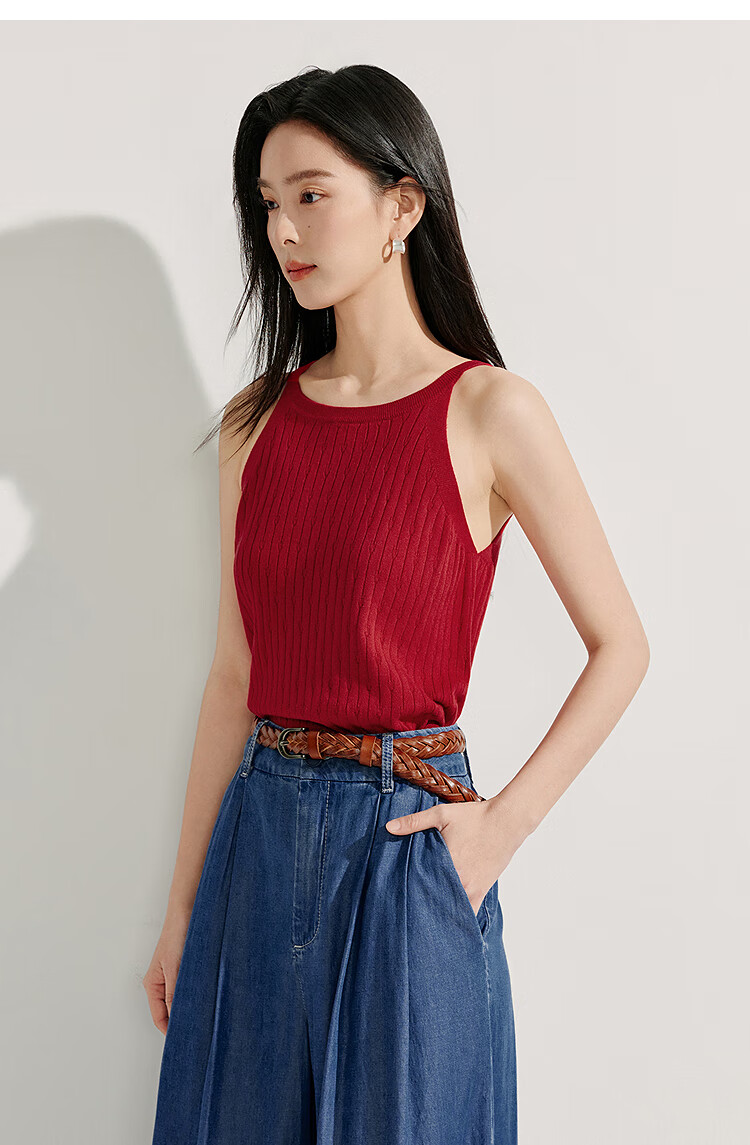 Inman Lightweight Cool Knit Vest Small Camisole 2025 Summer New Women's Layered Slim Top Lotus Pink S 23