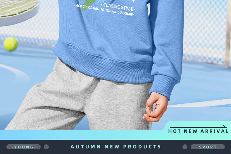 Baleno Boys' Outfit, Spring And Autumn 2026 Collection, Casual Sports Hoodie for Older Children, Spring Clothing, Two-Piece Set for Boys, Trendy 2