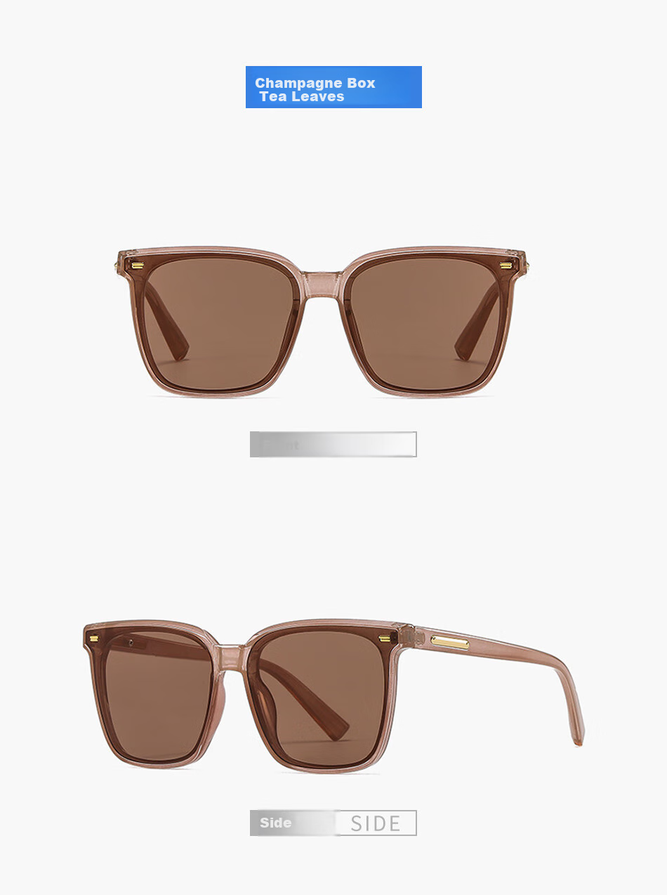 DRATRA Polarized Sunglasses for Men And Women, Large Face Slimming Effect, Driving Anti-Glare, Trendy Square Frame Sun Glasses 6