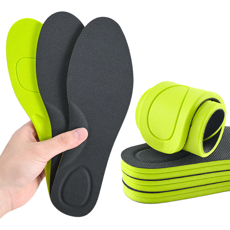 3AnGnI 2 Pairs of Insoles for Men, Antibacterial, Odor-Resistant, Sports Insoles, Sweat-Absorbing, Shock-Absorbing, Soft And Elastic, Thin Summer Military Training Style, Size 41