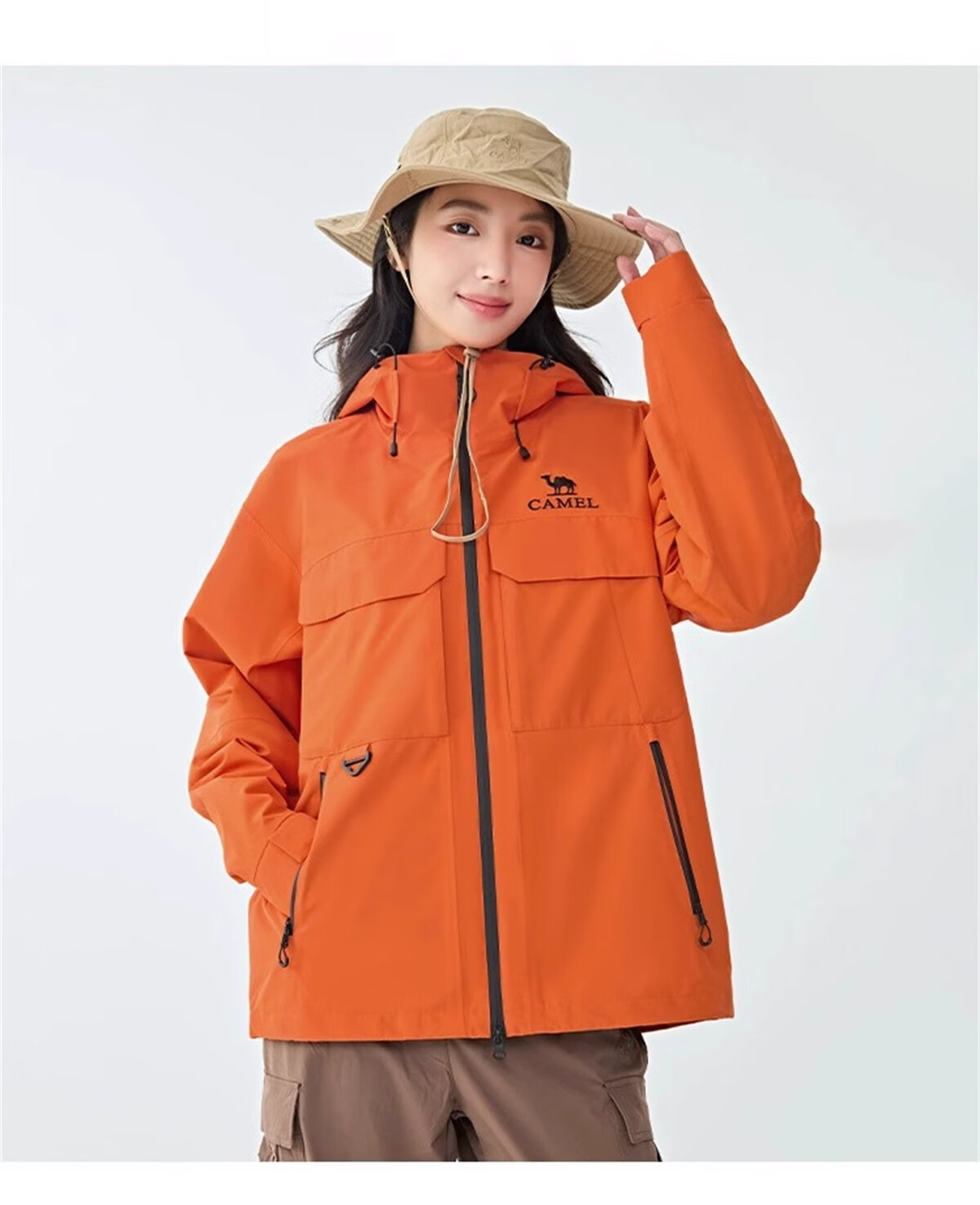 CAMEL [Lingbo] Outdoor Jacket, 2025 New Model, Storm-Proof, Lightweight, Single-Layer Mountaineering Suit, XS 15