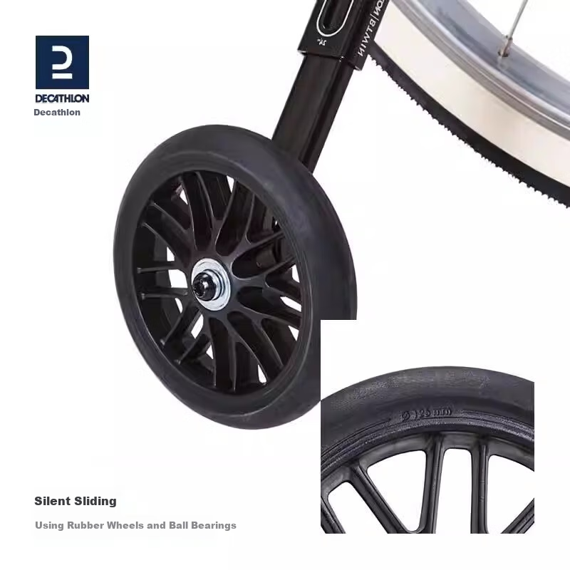 DECATHLON Children's Bicycle Accessories, Universal Auxiliary Wheel, Kids' Bike Side Wheel, Balance Wheel Guard, 14-16 Inch, 5145286
