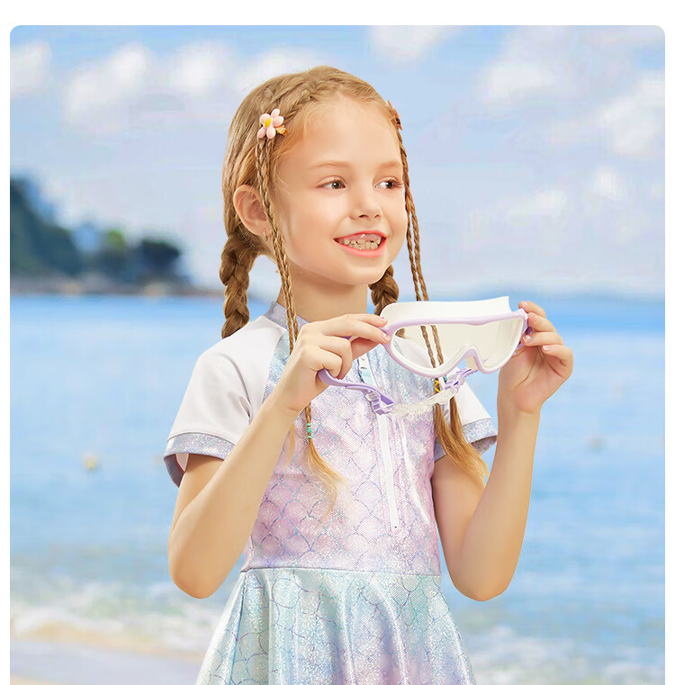 PULASSI Children's One-Piece Swimsuit for Girls, Dress Style, Quick-Drying, Sports, Beginner Swimming Suit for Water Parks JD Self-Operated Flagship Store 16