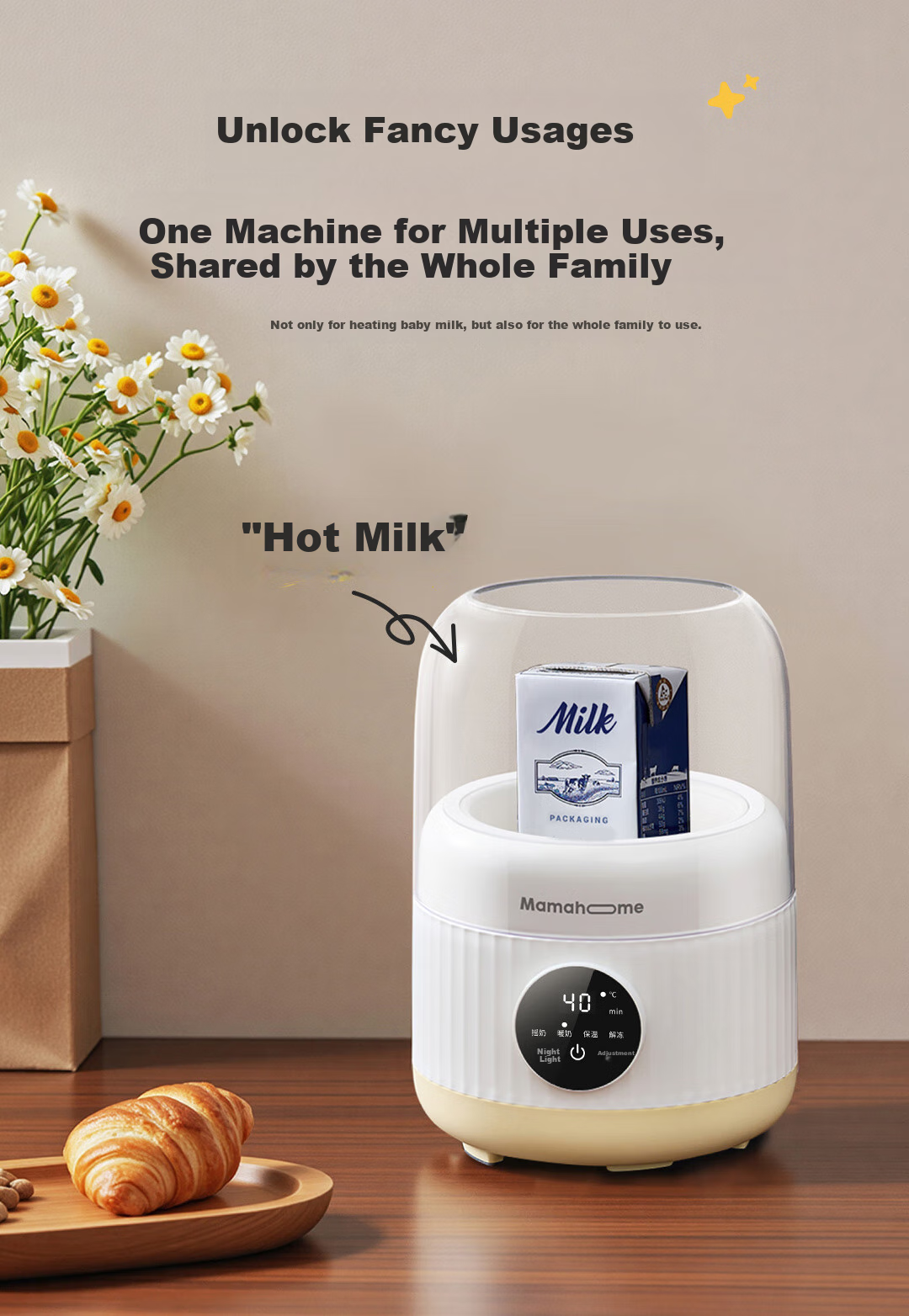 Mamahome Baby Bottle Warmer And Shaker, 2-In Milk Thawing And Warming, Quiet Night Feeding Bottle Warmer 15