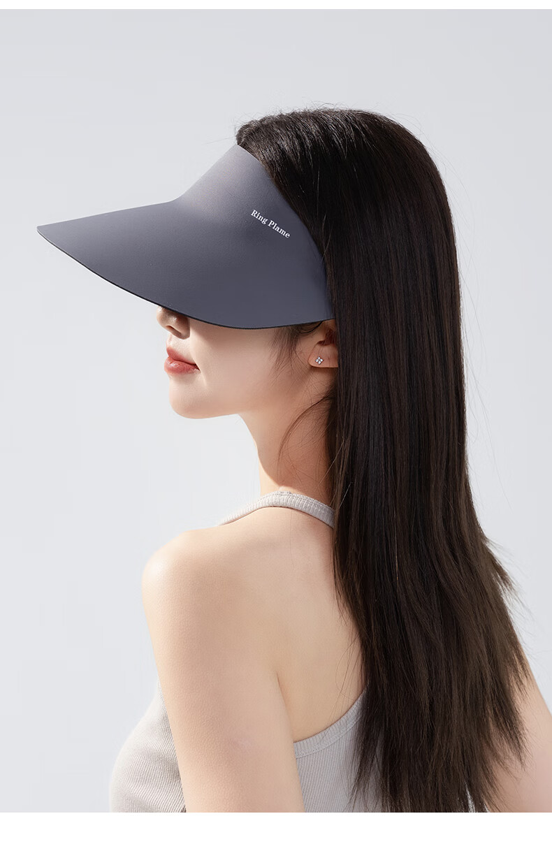 Yalu Women's Sun Protection Hat Open Top Foldable Sun Hat Egg Roll Wide Brim Hat for Cycling and Electric Bike Summer 9