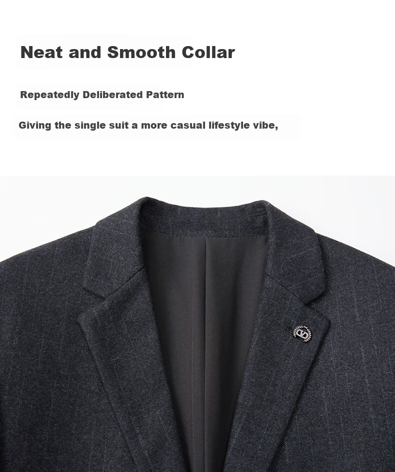 FIRS [Wrinkle-Resistant And Stylish] Men's Suit Jacket for Spring And Autumn, Business Casual Single-Breasted Blazer, Dad Suit Top, Men's Workwear 5