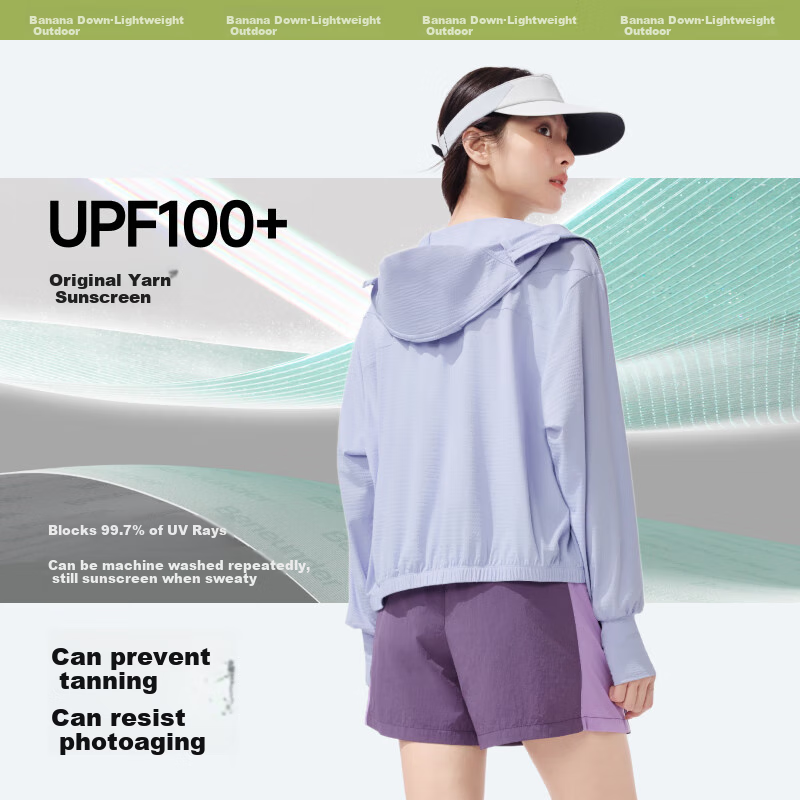 Beneunder Women's Sun Protection Clothing, Summer Cool-Feeling Quick-Dry Sun Protection Garment, Outdoor Sports UV-Resistant Jacket AL825