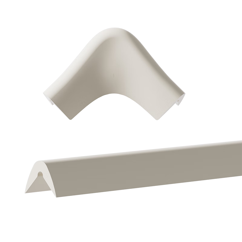 BEIDELI Silicone Anti-Collision Strip, Baby Protection Strip, Child Anti-Bump Table And Cabinet Corner Cushion, Beige, 60cm*2 Pieces