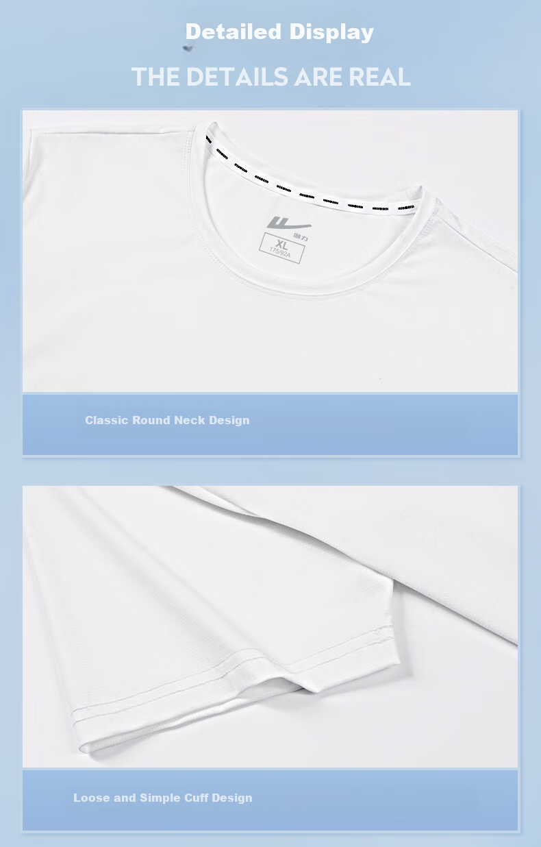 Huili Short-Sleeve T-Shirt for Men, Summer Cool Ice Silk Sports Tee, Loose Casual Quick-Dry Breathable Top 12