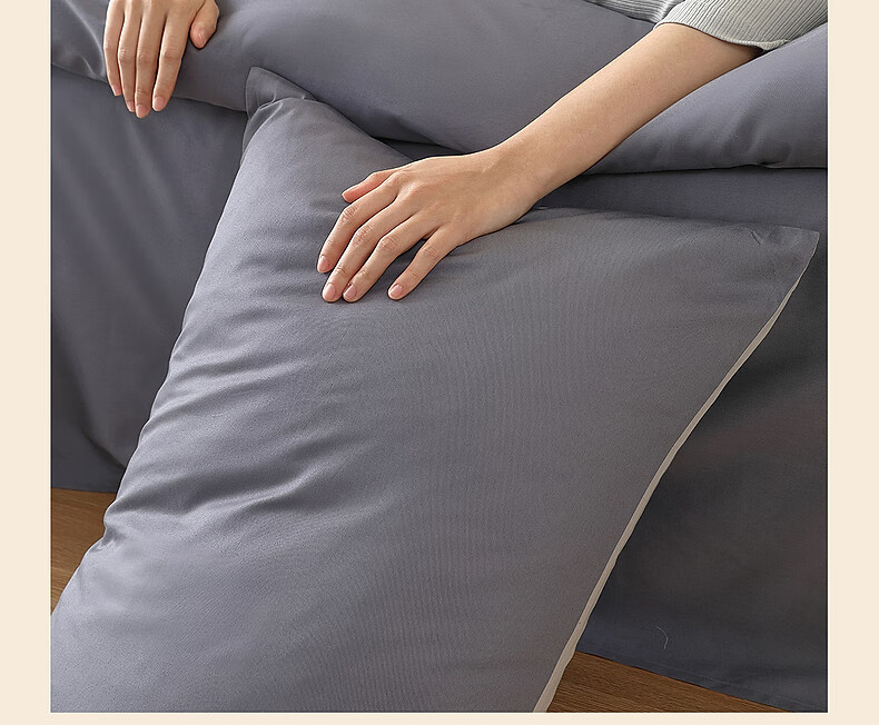 Shuixingjiafang Pillowcase, 100% Pure Cotton, Class A Pillow Cover, Set of Two, for Home And Dormitory Use, 48x74cm, Blue 6