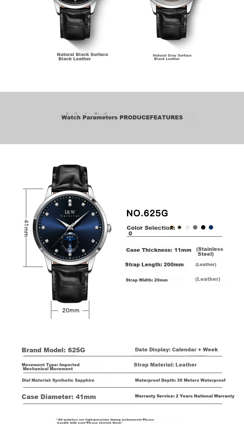 Aiwochi Swiss Iw Watch, Men's Mechanical Watch, Fully Automatic, 2026 New Model, Official Authentic Product, Men's Famous Watch Brand, Men's Timepiece 16