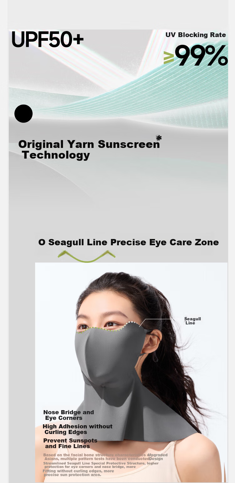 Beneunder Sun Protection Neck Gaiter for Women, UV-Resistant Face Mask, Sun Protection Face Covering, Mountain Gray AL219 6