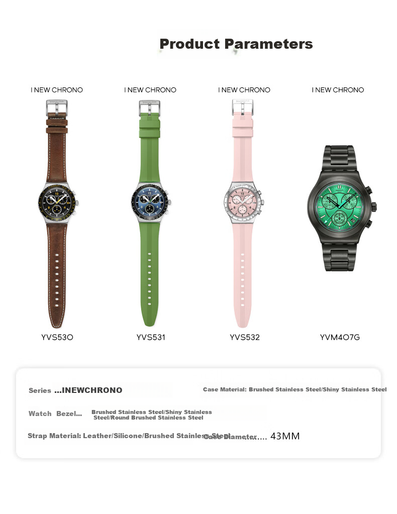 Swatch Swiss Watch, Three-Eye Chronograph Trendy Business Men's Quartz Watch, Holiday Gift, Canyon Explorer 8
