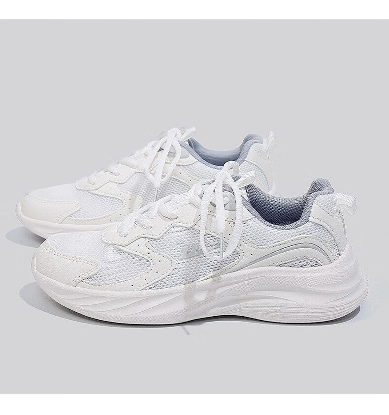 Huili Official Women's Shoes, Summer Breathable Mesh Sneakers, White Women's Shoes, Running Shoes for Women, All Black, Size 42 15