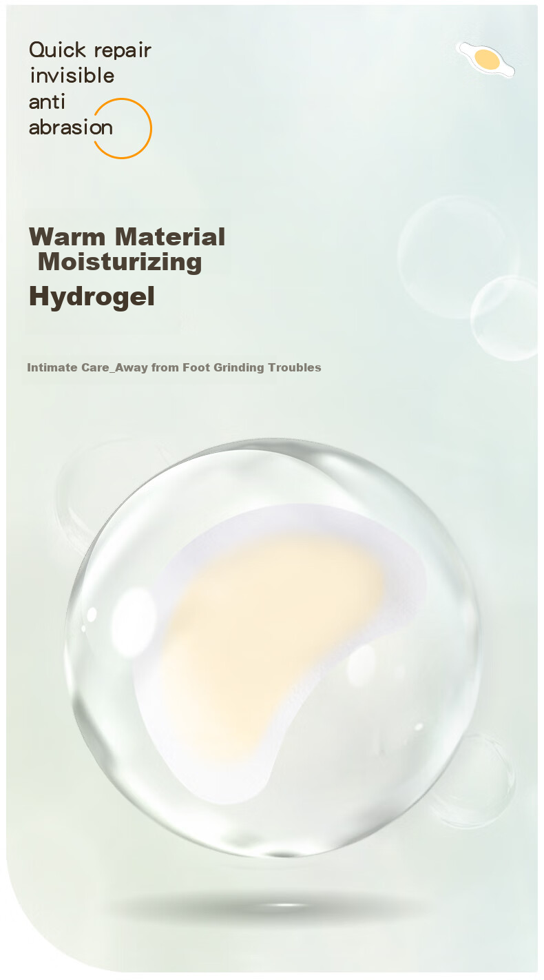Maigaole 6 Water-Adhesive Patches, Invisible Gel, Women's Anti-Chafing Heel Pads, Transparent Oval-Shaped Heel Pads for Use 1