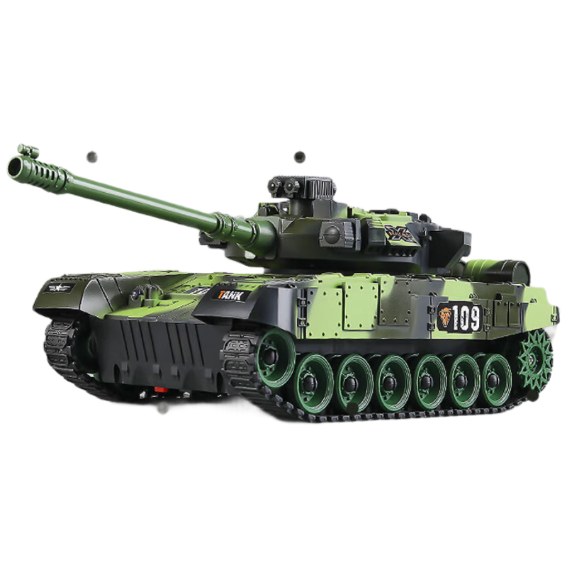 Huashimeng Remote Control Tank Car with Tracks, 2.4G Military Off-Road Armored Vehicle, Electric Model Toy Car for Boys