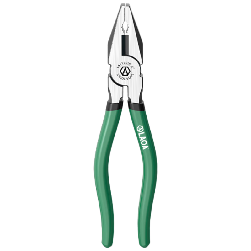 LAOA LA111518 8-Inch Chrome Nickel Steel Wire Cutters Industrial Pliers Round Tube Clamp Pliers