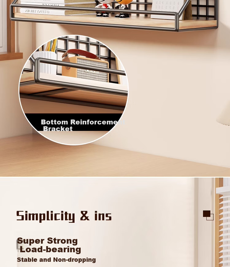 Anerya Wall-Mounted Storage Rack, No Drilling Required, for Living Room Walls And Bedroom Bedside Organization, Wall-Hanging Partition Shelf for Router 10