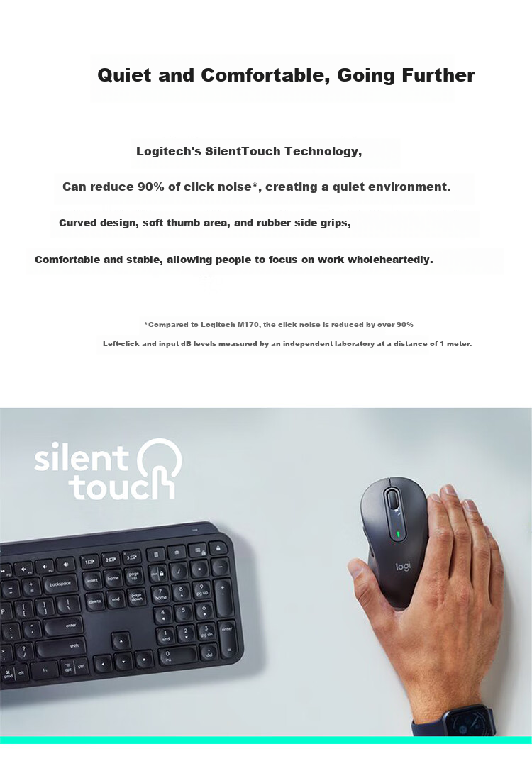 Logitech M650 Enterprise-Grade Wireless Bluetooth Dual-Mode Mouse for Apple And PC, Business Purchase Choice Series Large Hand Size Commercial Version Black L [Bulk Order Discount] 1