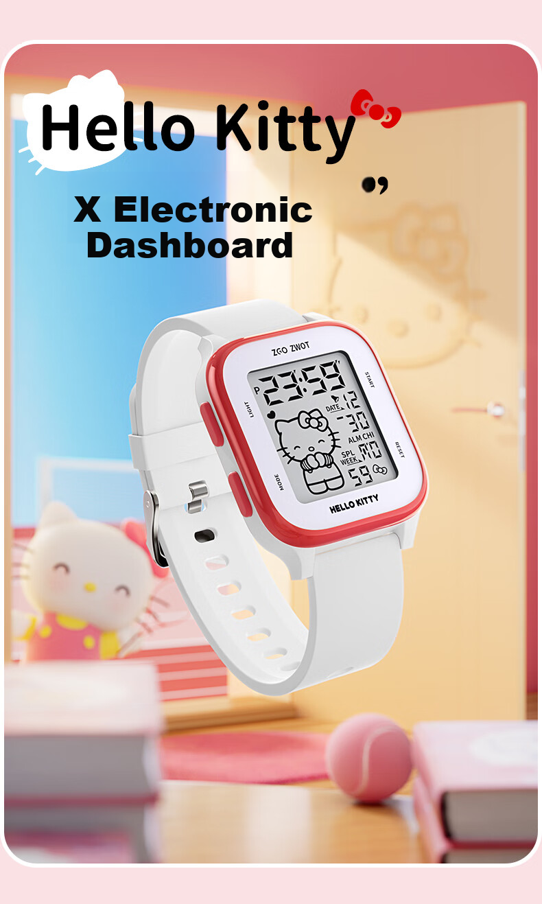 Hello Kitty Children's Watch for Girls Aged 6-12 Elementary And Middle School Students Sports Smart Watch Electronic Watch for Students 878 3