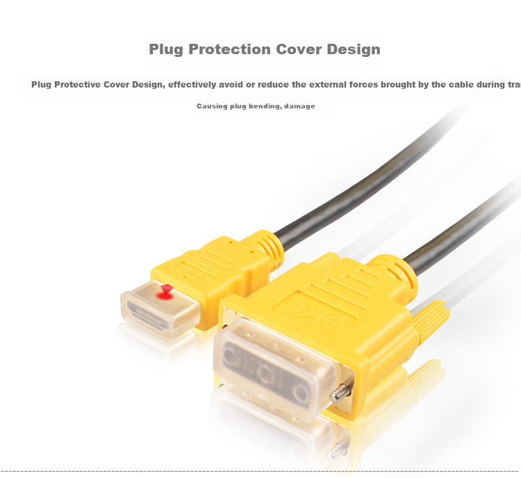 EKL HDMI to DVI Cable, 1.5 Meters, Digital High Bidirectional Conversion Cable, DVI to HDMI Adapter Cable, Laptop Monitor Connection Cable 10