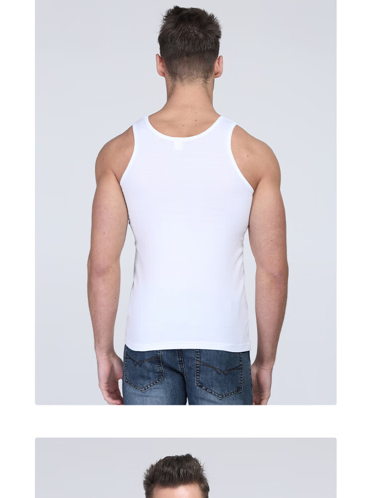 MiiOW 10A Antibacterial Men's Tank Top, Pure Cotton, New Style for 2026, Large Size, Loose-Fitting Sleeveless T-Shirt, Vest, Hurdle Tank Top for Me 15