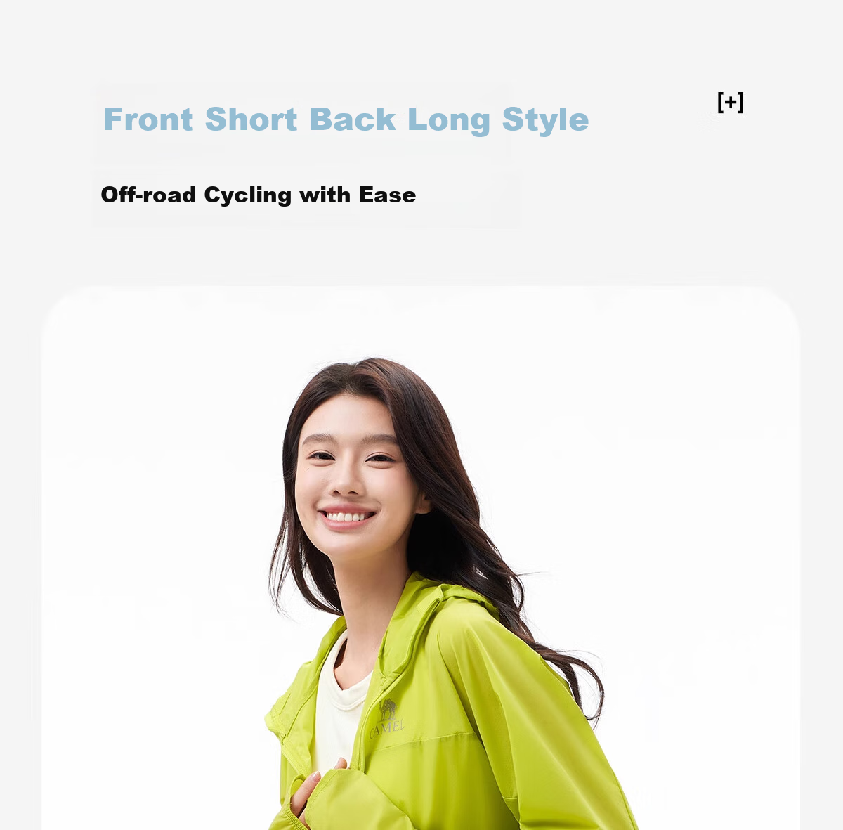 CAMEL Outdoor Sun Protection Clothing UPF50+, Unisex Water-Repellent Sun Protection Jacket A35BA45088 S 19