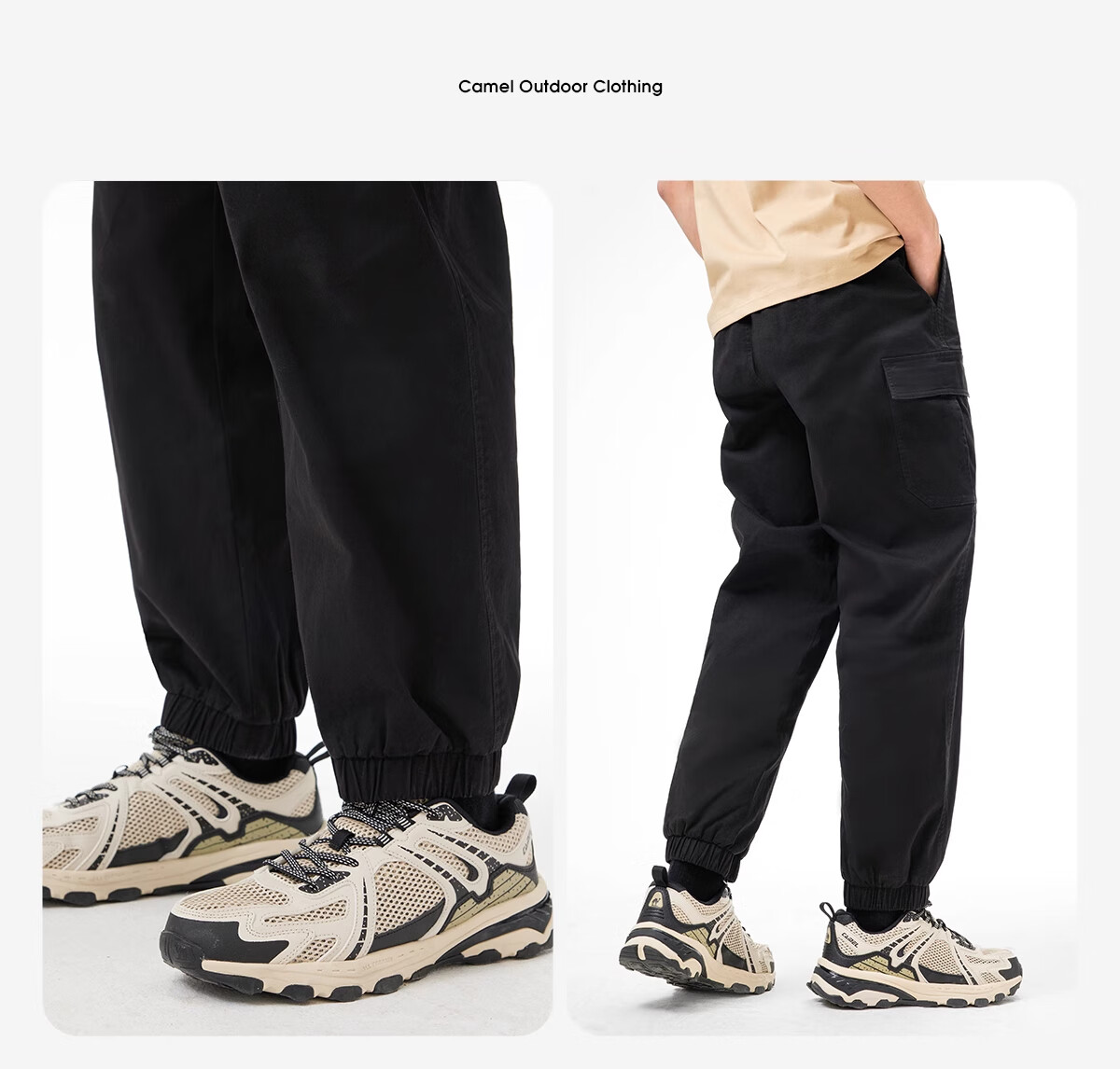 CAMEL Outdoor Casual Pants Men Spring Summer Jogger Cargo Pants Breathable Sweat-Absorbing Lightweight Durable Hiking Mountaineering Pants Women S 16