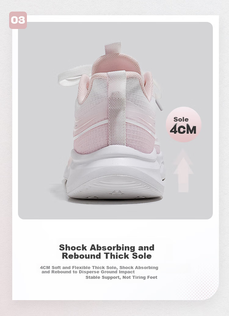 Huili Official Women's Shoes, Summer Flyknit Sneakers for Women, 2026 Women's Running Shoes, White And Pink, Size 36 7
