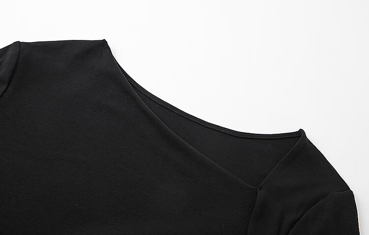 Dme [Fresh And Smart] Spring Urban Minimalist Style Irregular Design Patchwork Waist-Cinching Short-Sleeve Women's Dress 9