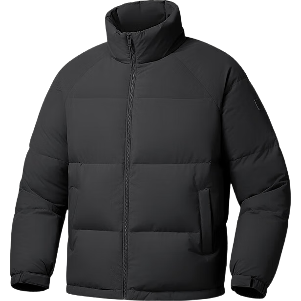 JD Original down Jacket for Women, Spring And Autumn Puffer Coat, New Year Battle Robe Outerwear, Stand-Up Collar Short Style, Cloud Purple Color, XL Size