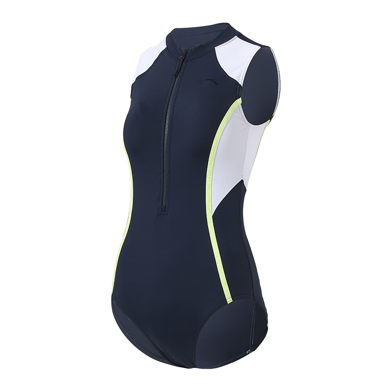 ANTA Slim Waist Women's Swimsuit, Adult One-Piece Triangle Casual Racing Swimwear, Slimming Tummy Control Quick-Dry Swimwear, XL