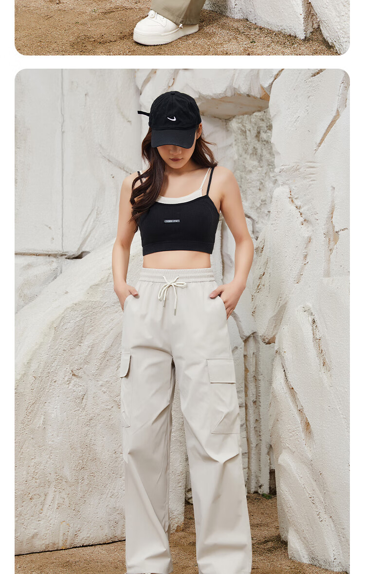 BOPRUIEY Women's Cargo Pants 2025 Summer Outdoor Sports Tactical Pants Straight-Leg Tapered Leg Couple Paratrooper Casual Pants for Wome 6