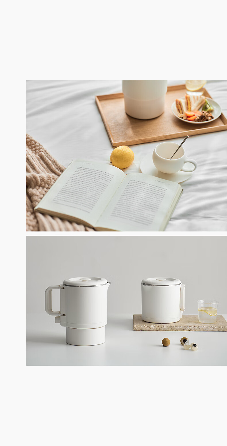 Olayks Portable Electric Kettle, Foldable 304 Stainless Steel, 0.8L Small Travel Constant Temperature Electric Kettle, Household Water Boiler, Thermos Cup OLK-LP 2