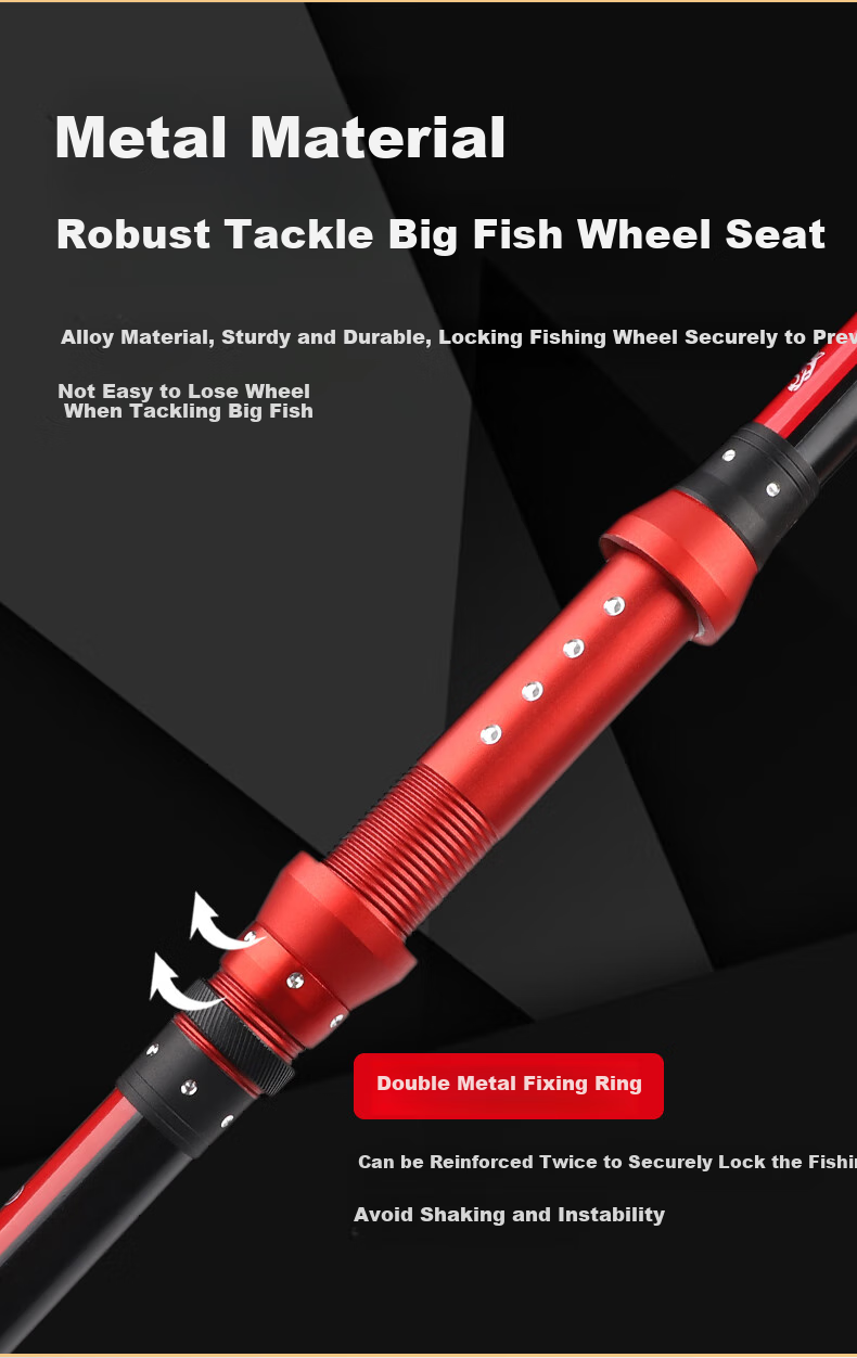 Taigek Fishing Rod Set with Fire Wolf 3.0-Meter Carbon Fiber Casting Rod And Sea Rod, Complete Fishing Tackle Kit 11