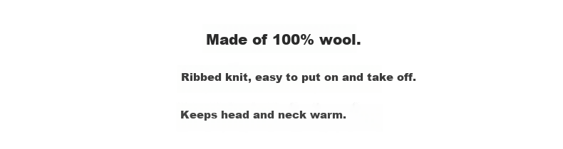MUJI Wool, Rib Knit, Balaklava Hat, Knitted Beanie, Charcoal Gray 3