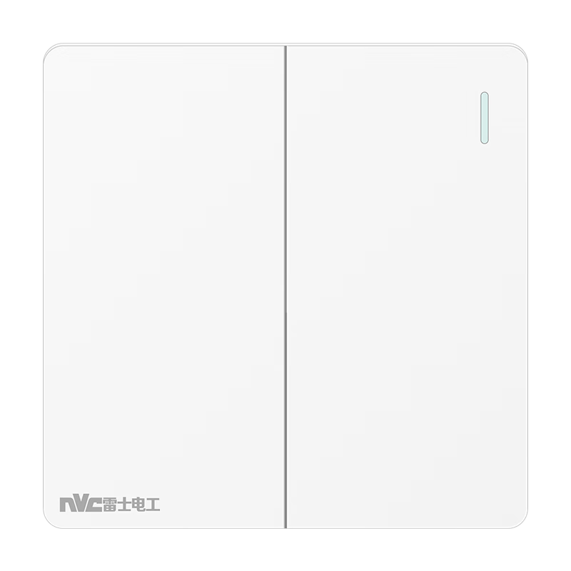 NVCleishidiangong Switch Socket, No Spray Painting Cream Style Large Plate, Two-Gang Single-Control Wall Power Switch, N25 Cream Yellow
