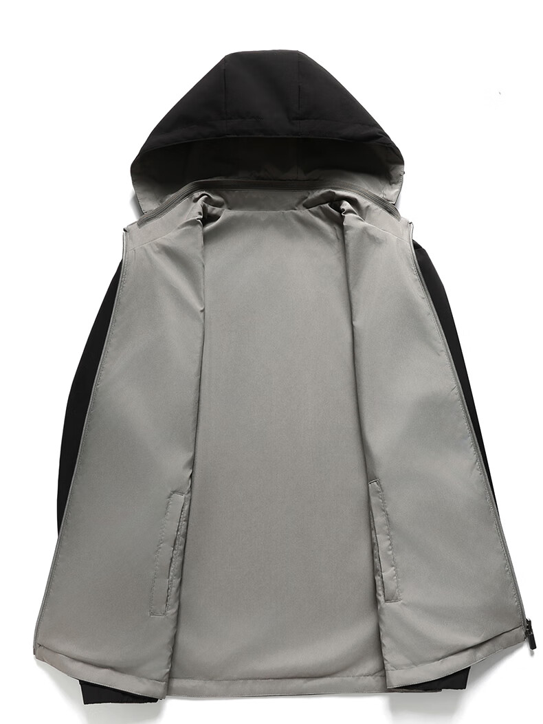 FIRS Reversible Men's Jacket Spring Autumn Business Casual Workwear New Detachable Hood Short Coat 9