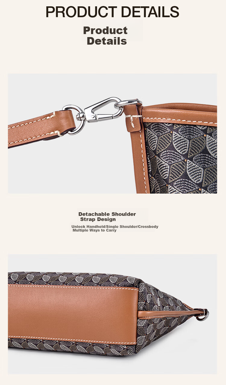 DISSONA Foldable Ear Bag, Women's Handbag, Lucky Coin Purse, Monogram Shoulder Bag, Tote Bag, Small Size, Denim Color 7