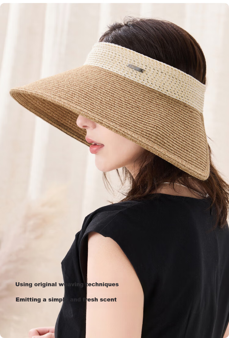 JIUMU Sun Protection Hat for Women, Sun Visor Cap, Sun Hat, Visor Hat, Straw Hat, Cool Hat, Summer Outdoor Face-Covering UV Protection Hat for Wome 5