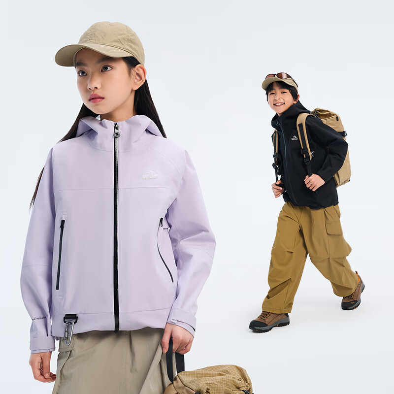 Pelliot Xiaoshan Shell Kids Waterproof Outdoor Softshell Jacket Unisex Autumn Winter 135101017 Green Size 165