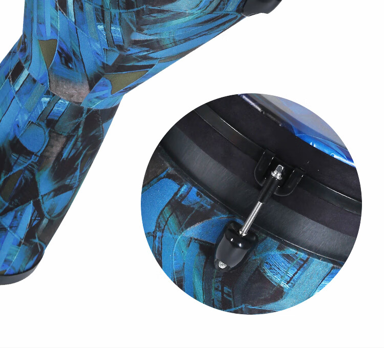 MOSEN 12-Inch Professional African Drum, Carbon Fiber Material Lijiang Hand Drum, Adjustable Tuning Fashion Style, Cosmic Blue 8