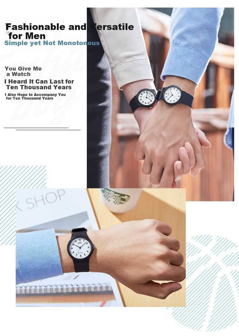 Casio Black Watch for Men And Women, Unisex Student Official Exam Quartz Watch MQ-24UC 3