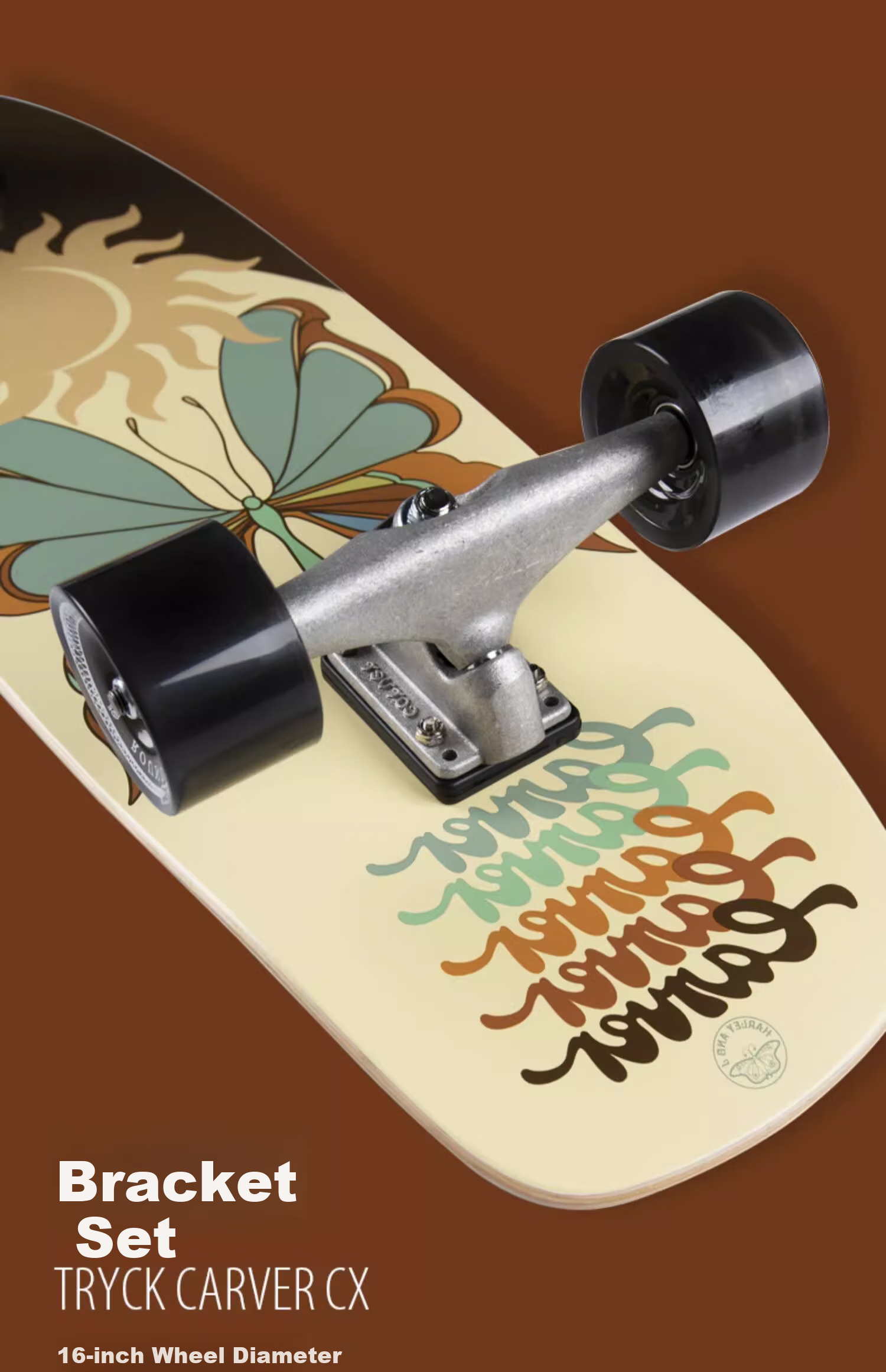 Carver Land Surfboard [Gift Box Edition], Artist Collaboration Land Surfboard "Butterfly", 29.5 Inch Cx4pu Bridge 13