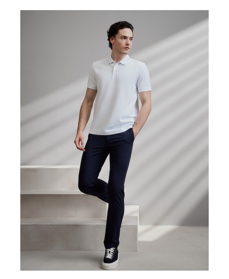 G2000 Cotton Soft Skin Pique Polo Shirt with Contrast Collar Spring Summer Mall Edition Pink Blue M 6