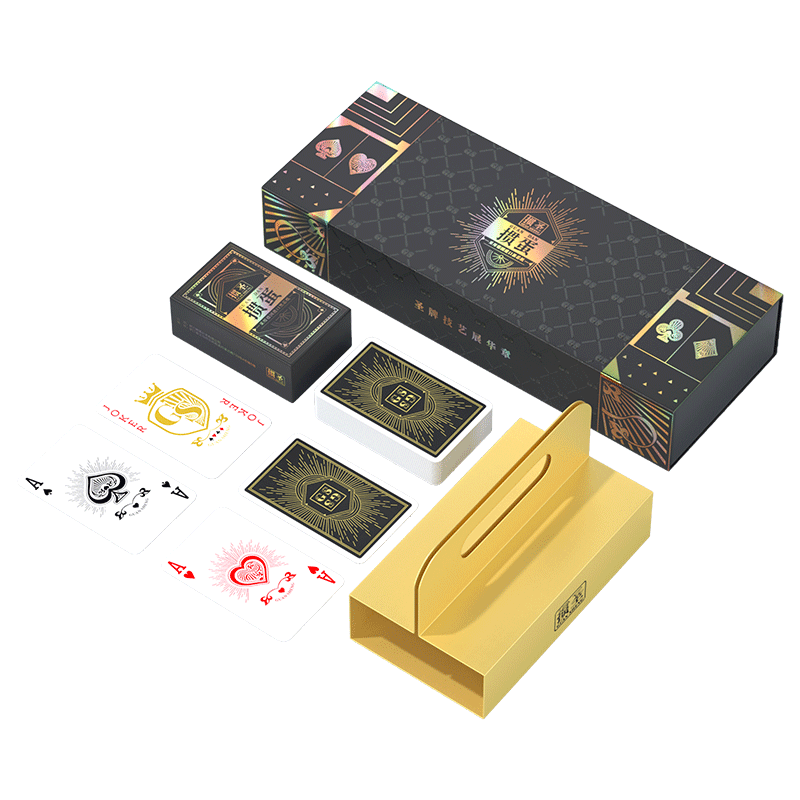 Guansheng Guandan Special Playing Cards Gift Box Set Imported 330g Black Core Cloth Texture Paper High-End Thickened and Reinforced Customizable