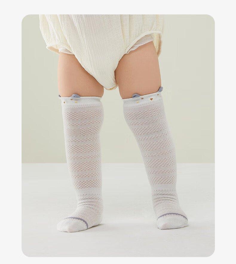 Shiyuejiejing Baby Socks, Summer Mesh Long Thin Style, for Boys And Girls, Mosquito-Proof, Over-Knee, Non-Binding, Children's Air Conditioning Socks 16