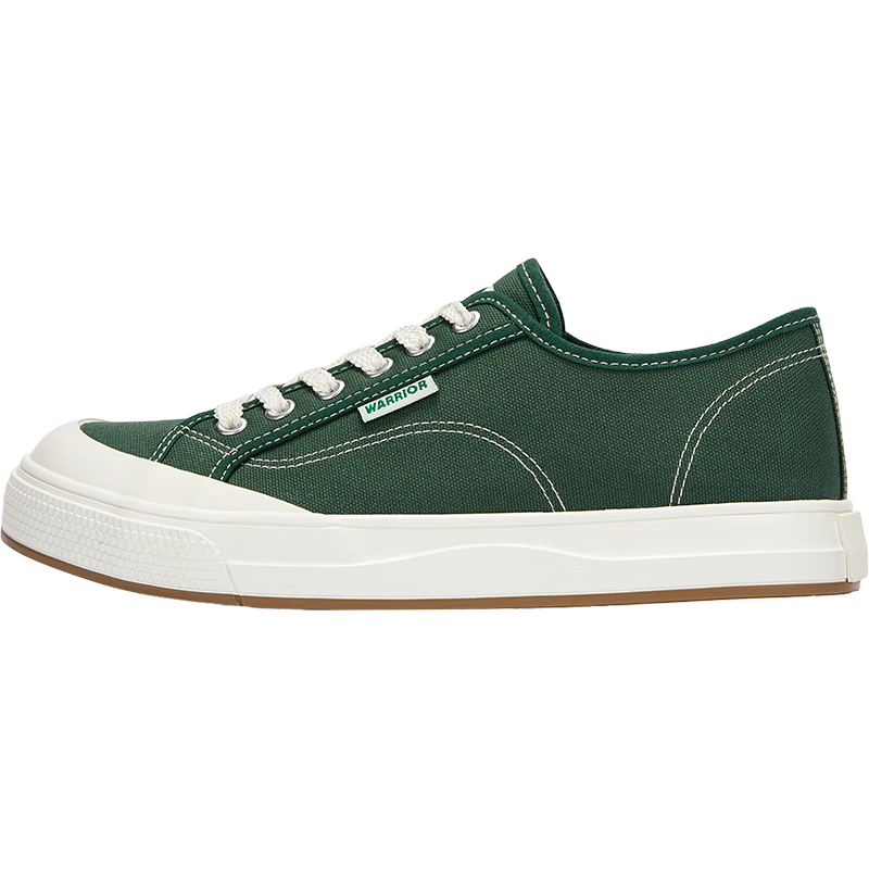 Warrior Official Women's Shoes, 2025 Summer Simple Canvas Shoes, Versatile Sneakers, Female Student Sports Casual Shoes, Olive Green, Size 39