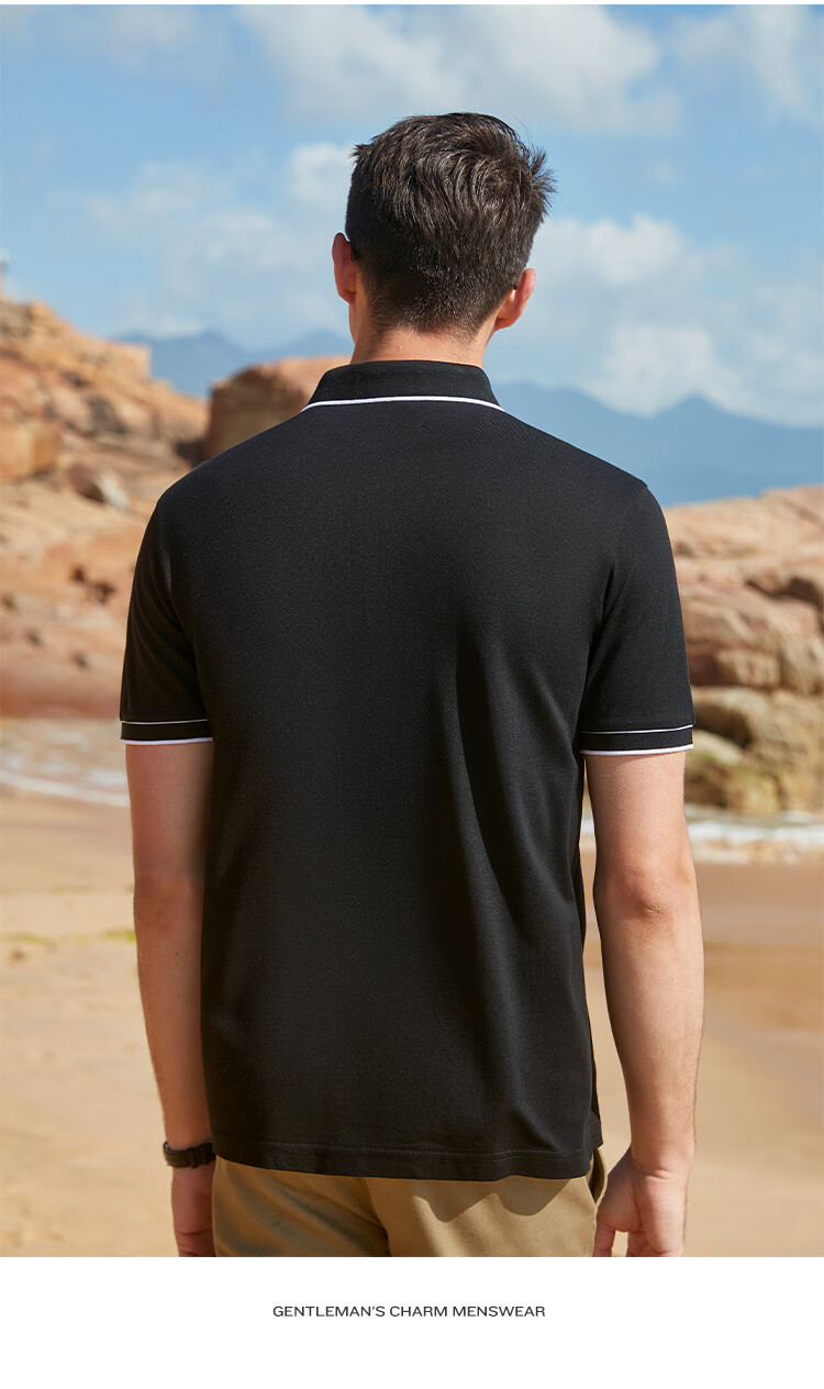 Antonio 55% Mulberry Silk Cooling Breathable High-End Short Sleeve Polo Shirt Men Summer Knitted Business Casual T-Shirt Top 13