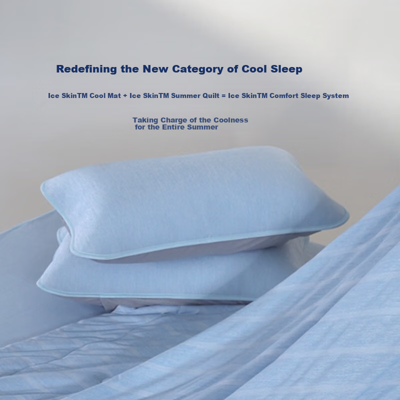 LUOLAI Home Textiles Deep Sleep Ice Silk Comforter 3.0 Class A Washable 60-Count Tencel Cool Summer Quilt Blue 1.8 Meters